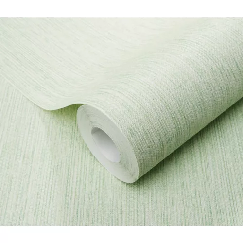 Forest Dreams: Halvány zöld melíros lenes texturált hatású egyszínű (lángálló, mosható) vlies-vinyl tapéta