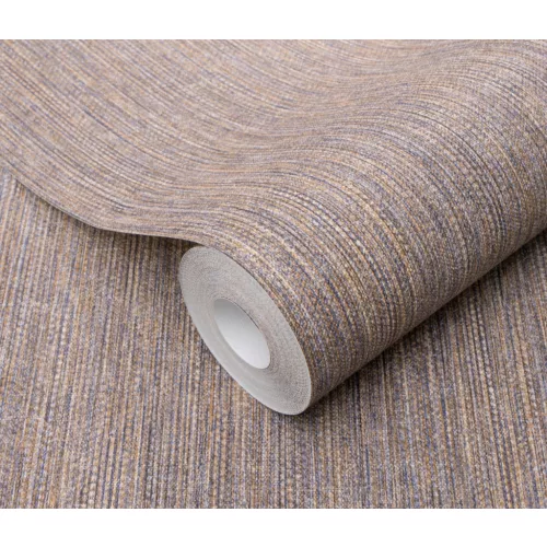 Forest Dreams: Barna egy csipet kékkel melíros lenes texturált hatású egyszínű (lángálló, mosható) vlies-vinyl tapéta