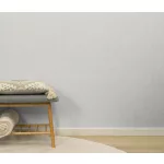 Forest Dreams: Halvány natúr melíros lenes texturált hatású egyszínű (lángálló, mosható) vlies-vinyl tapéta