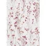 Forest Dreams: Ciklámen-narancsos-szürke vadvirágos mintás texturált (lángálló, mosható) vlies-vinyl tapéta