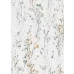 Forest Dreams: Kék-sárga-szürke vadvirágos mintás texturált (lángálló, mosható) vlies-vinyl tapéta