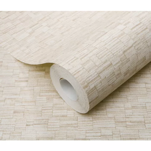 Forest Dreams: Natúrbézs kőfal mintás enyhén csilligó texturált (lángálló, mosható) vlies-vinyl tapéta