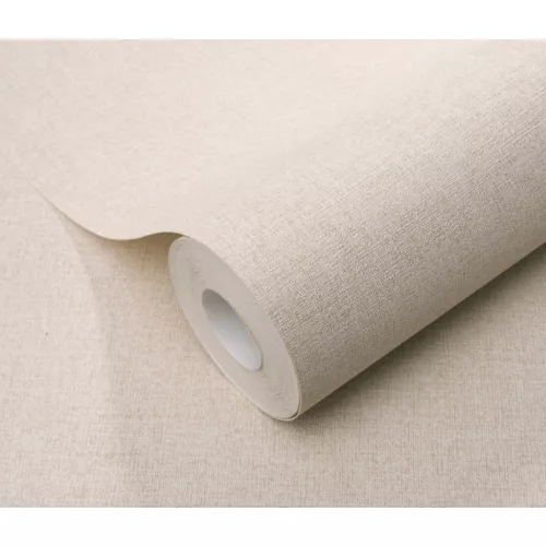 Forest Dreams: Natúrbarna egyszínű texturált (lángálló, mosható) vlies-vinyl tapéta