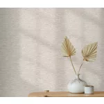 Forest Dreams: Hideg halványbarna egyszínű texturált (lángálló, mosható) vlies-vinyl tapéta