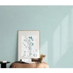 Forest Dreams: Vízkék egyszínű texturált (lángálló, mosható) vlies-vinyl tapéta