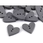 Fa gomb Szívecskés: FEHÉR