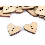 Fa gomb Szívecskés: NATÚR