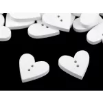 Fa gomb Szívecskés: PIROS