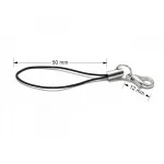 Fekete Pánt medálra, kulcstartóra karabinerrel