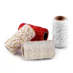 Fehér-arany pamut zsinór (1,5 mm-es) tekercsben (#2)