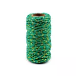 Zöld-arany pamut zsinór (1,5 mm-es) tekercsben (#8)