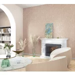 City Romance Kör mintás: barna alapon króm vlies-vinyl tapéta