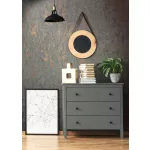 City Romance Beton: fekete alapon arany fényes mintás vlies-vinyl tapéta