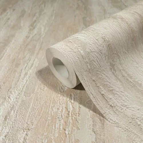 City Romance Mészkő: bézs alapon fényes mintás vlies-vinyl tapéta