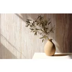 City Romance Mészkő: bézs alapon fényes mintás vlies-vinyl tapéta