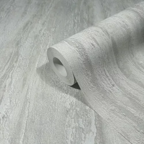 City Romance Mészkő: világosszürke és fehér alapon fényes mintás vlies-vinyl tapéta