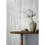 City Romance Mészkő: világosszürke és fehér alapon fényes mintás vlies-vinyl tapéta