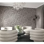 Ritus: Fekete bronzos ezüst gyöngyházas fényes hatású modern dombormintás (mosható) vlies-vinyl tapéta