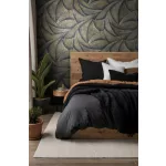 Ritus: Fekete arany gyöngyház fényes hatású modern dombormintás (mosható) vlies-vinyl tapéta