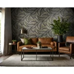 Ritus: Fekete arany gyöngyház fényes hatású modern dombormintás (mosható) vlies-vinyl tapéta