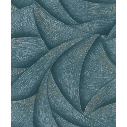 Ritus: Türkizeskék arany ezüst gyöngyházas fényes hatású modern dombormintás (mosható) vlies-vinyl tapéta