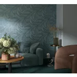 Ritus: Türkizeskék arany ezüst gyöngyházas fényes hatású modern dombormintás (mosható) vlies-vinyl tapéta