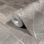 Ritus: Bronz ezüst pici bézzsel gyöngyházas fényes hatású négyszöges modern dombormintás (mosható) vlies-vinyl tapéta