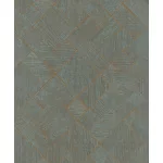 Ritus: Türkizkék arany pici ezüsttel gyöngyházas fényes hatású négyszöges modern dombormintás (mosható) vlies-vinyl tapéta