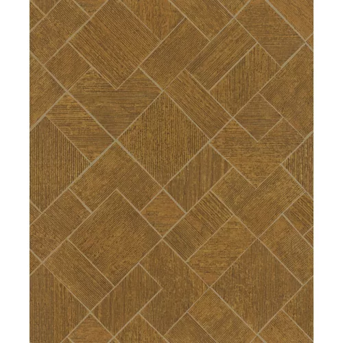 Ritus: Óarany arany pici barnával gyöngyházas fényes hatású négyszöges modern dombormintás (mosható) vlies-vinyl tapéta