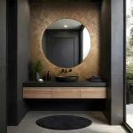 Ritus: Óarany arany pici barnával gyöngyházas fényes hatású négyszöges modern dombormintás (mosható) vlies-vinyl tapéta