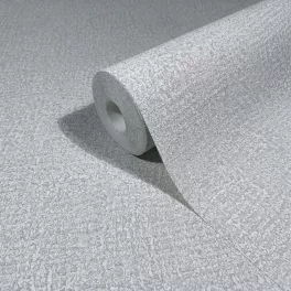   Ritus: Ezüst egyszínű matt texturált (mosható) vlies-vinyl tapéta