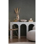 Ritus: Fekete-arany apró betonmintás egyszínű matt texturált (mosható) vlies-vinyl tapéta