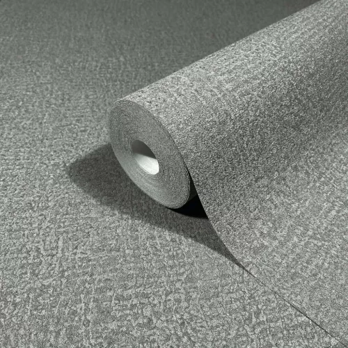Ritus: sötétszürke apró betonmintás egyszínű matt texturált (mosható) vlies-vinyl tapéta