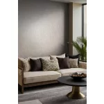 Ritus: Fényes barna vakolatmintás egyszínű matt texturált (mosható) vlies-vinyl tapéta