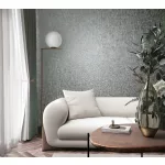 Ritus: Kékesszürke alapon bronz vakolatmintás egyszínű matt texturált (mosható) vlies-vinyl tapéta