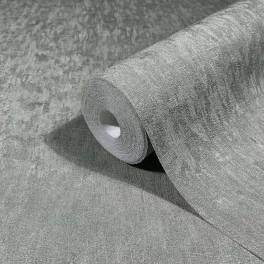   Ritus: Fényes szürke vakolatmintás egyszínű matt texturált (mosható) vlies-vinyl tapéta