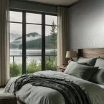 Ritus: Szürkésfehér alapon fémes halványkék virág mintás (mosható) vlies-vinyl tapéta