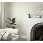 Ritus: Bézs-barna klasszikus virágmintás (mosható) vlies-vinyl tapéta