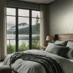 Ritus: Szürke alapon fémes arany virág mintás (mosható) vlies-vinyl tapéta