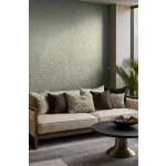 Ritus: Szürke alapon fémes arany virág mintás (mosható) vlies-vinyl tapéta