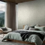 Ritus: Szürke alapon fémes arany virág mintás (mosható) vlies-vinyl tapéta