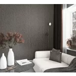 Ritus: Barnáslila alapon fémes bronz virág mintás(mosható) vlies-vinyl tapéta