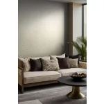 Ritus: Modern bézs-arany rombusz mintás (mosható) vlies-vinyl tapéta