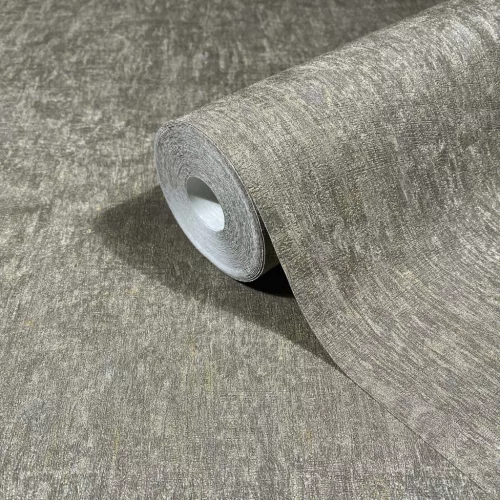 Ritus: Matt szürkésbarna alapon arany betonmintás (mosható) vlies-vinyl tapéta