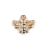 Arany színű fém medál mini méhecske 13x11 mm