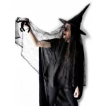 NARANCSSÁRGA színű pókhálós tüll Halloween-re (Wednesday jelmeznek)