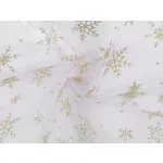 Glitteres farsangi/karácsonyi organza hópelyhekkel: ARANY