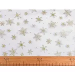 Glitteres farsangi/karácsonyi organza hópelyhekkel: ARANY