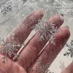 Glitteres farsangi/karácsonyi organza hópelyhekkel: EZÜST