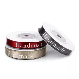   Hand made feliratos 9mm széles szatén szalag több színben